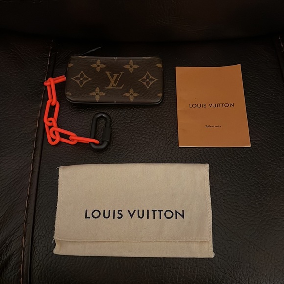 Louis Vuitton x Virgil Abloh Monogram logo Solar Ray Key coin pouch wallet NEW - Picture 12 of 14